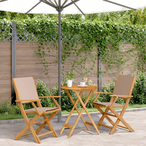 Vidaxl Bistrosett 3 deler gråbrun