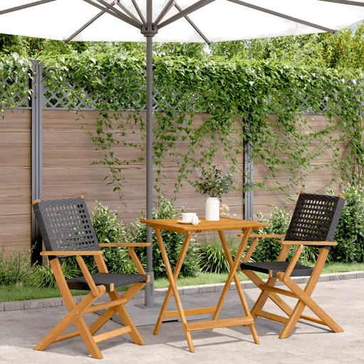 Vidaxl Bistrosett 3 deler svart