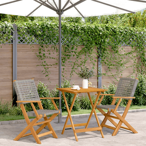 Vidaxl Bistrosett 3 deler grå