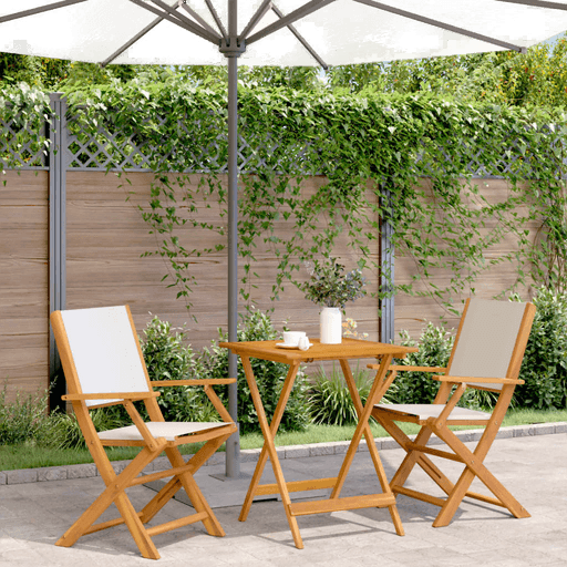 Vidaxl Bistrosett 3 deler kremhvit