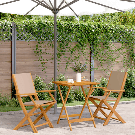 Vidaxl Bistrosett 3 deler gråbrun