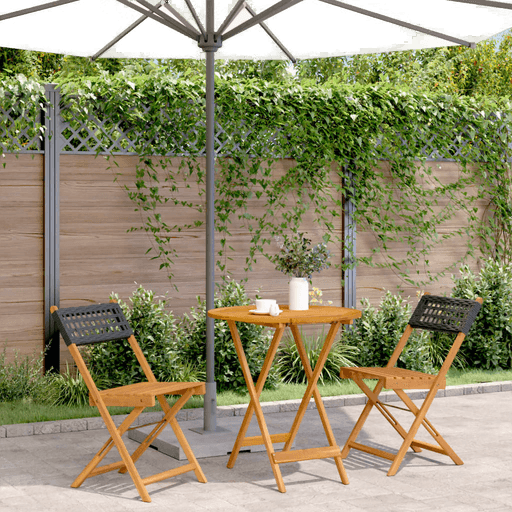 Vidaxl Bistrosett 3 deler svart