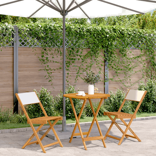 Vidaxl Bistrosett 3 deler kremhvit