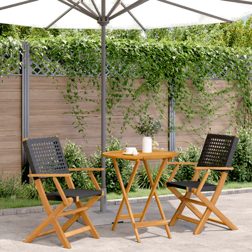 Vidaxl Bistrosett 3 deler svart