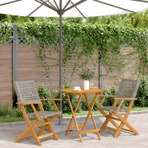 Vidaxl Bistrosett 3 deler grå