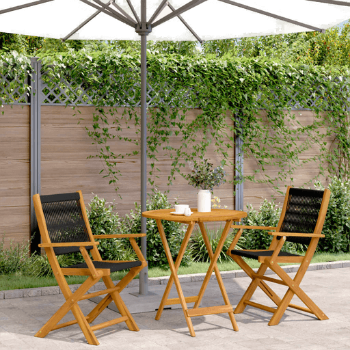 Vidaxl Bistrosett 3 deler svart