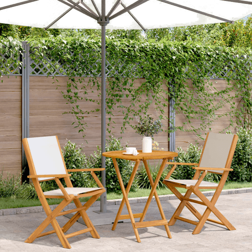 Vidaxl Bistrosett 3 deler kremhvit