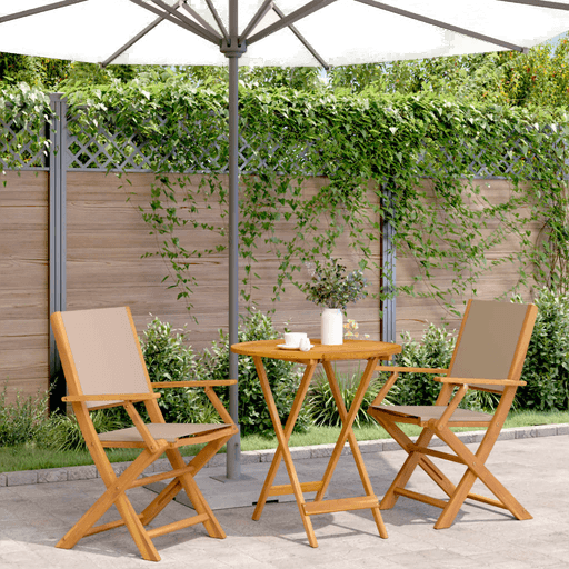 Vidaxl Bistrosett 3 deler gråbrun