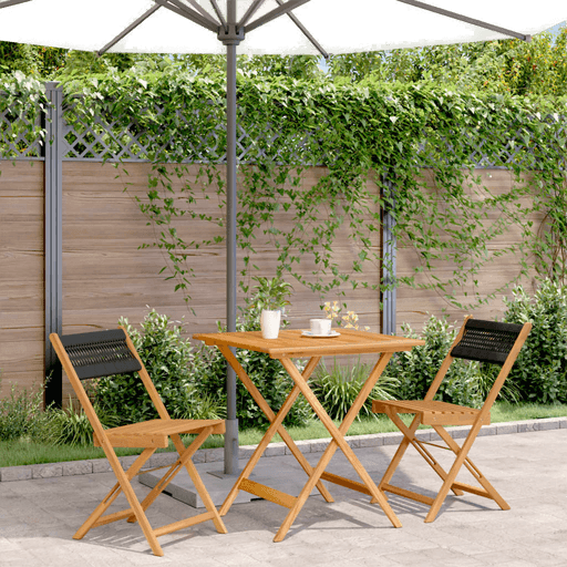 Vidaxl Bistrosett 3 deler svart