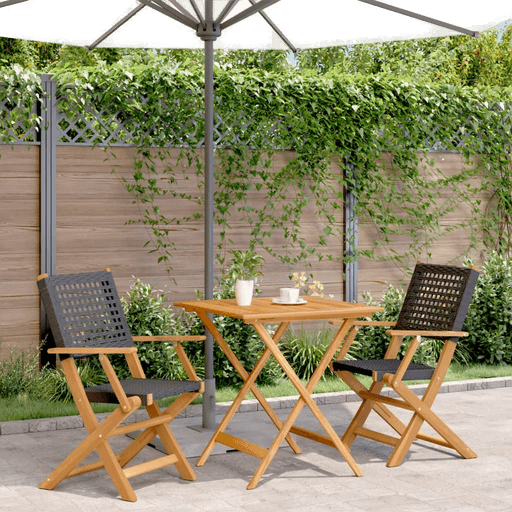 Vidaxl Bistrosett 3 deler svart