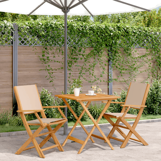Vidaxl Bistrosett 3 deler beige