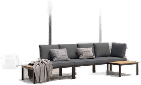 Vidaxl Hagesofasett 3 deler svart