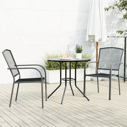 Vidaxl Hagestolsett 3 stk antrasitt