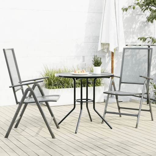 Vidaxl Hagelenestolsett 3 stk antrasitt