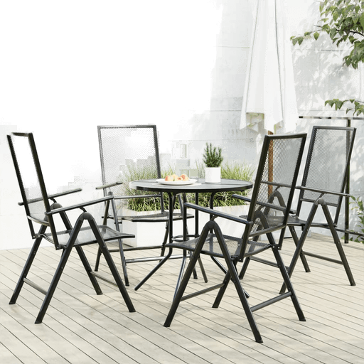 Vidaxl Hagelenestolsett 5 stk antrasitt