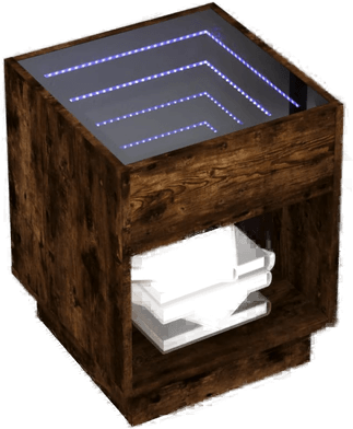 Vidaxl Salongbord Infinity LED brun eik