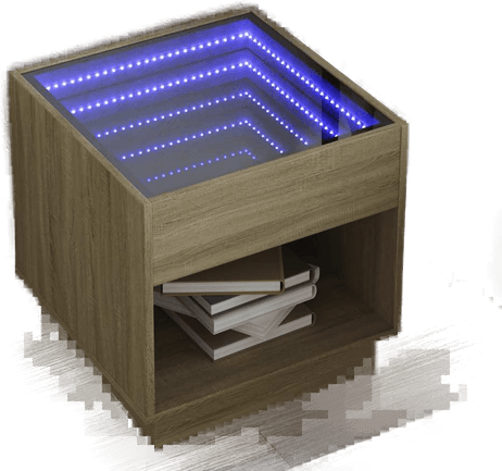 Vidaxl Salongbord Infinity LED 50x50 cm