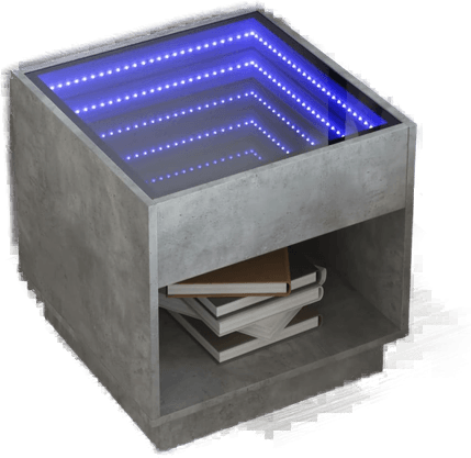 Vidaxl Salongbord Infinity LED 50x50x50 cm