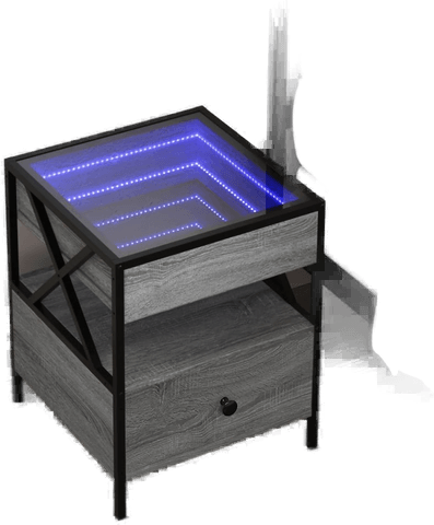 Vidaxl Salongbord Infinity LED 40x40 cm