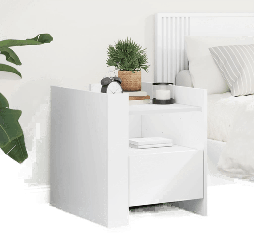 Vidaxl Nattbord hvit 45x50 cm