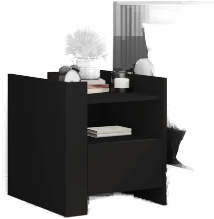 Vidaxl Nattbord svart 45x50 cm