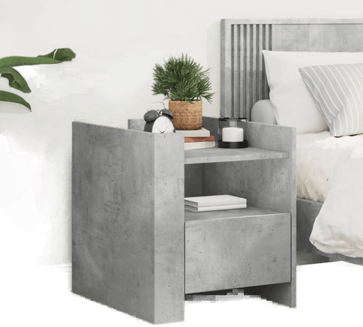 Vidaxl Nattbord betonggrå 45x50 cm