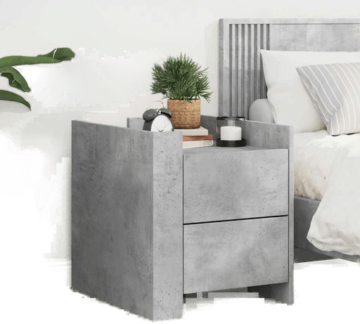 Vidaxl Nattbord betonggrå 45x50 cm