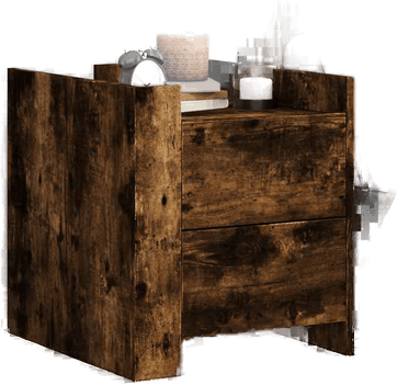 Vidaxl Nattbord røkt eik 45x50 cm