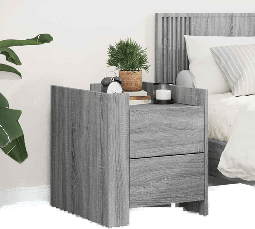 Vidaxl Nattbord grå sonoma 45x50 cm