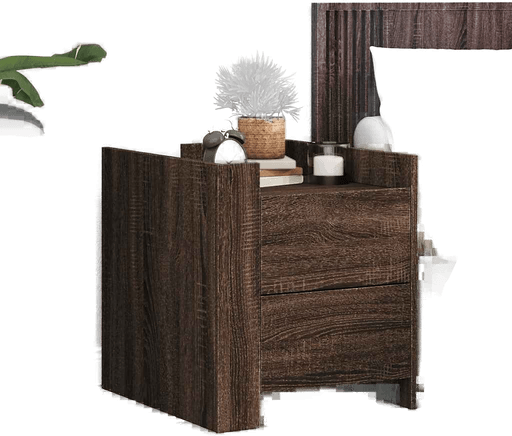 Vidaxl Nattbord brun eik 45x50 cm