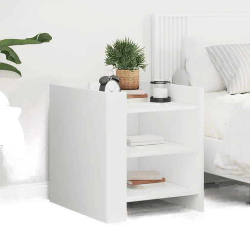 Vidaxl Nattbord hvit 45x50 cm