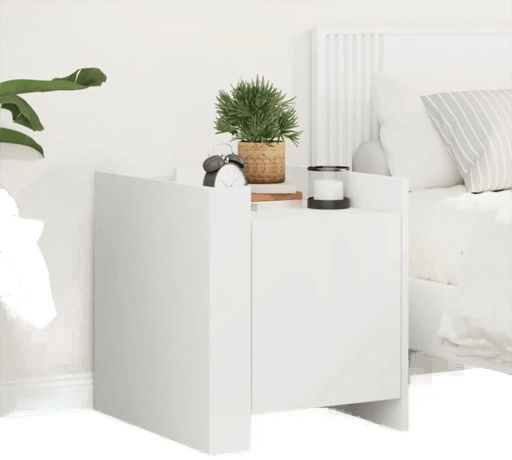 Vidaxl Nattbord hvit 45x50 cm