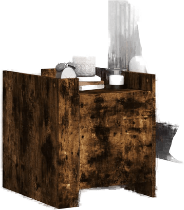 Vidaxl Nattbord røkt eik 45x50 cm