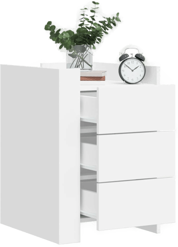 Vidaxl Nattbord hvit 45x50 cm