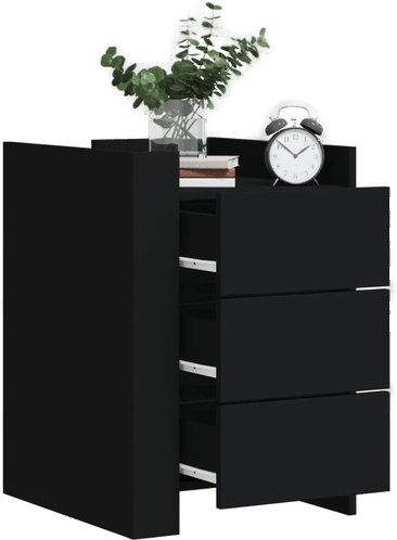 Vidaxl Nattbord svart 45x50 cm