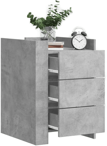 Vidaxl Nattbord betonggrå 45x50 cm