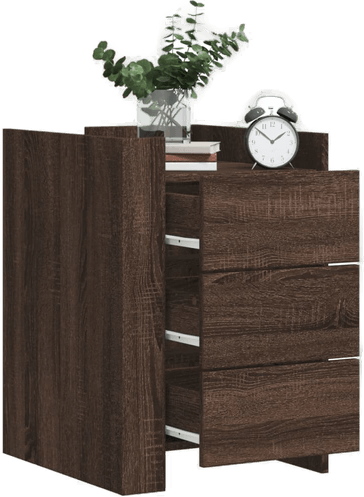 Vidaxl Nattbord brun eik 45x50 cm