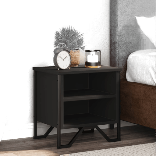 Vidaxl Nattbord svart 40x30x40 cm