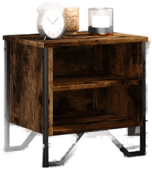 Vidaxl Nattbord røkt eik 40x30x40 cm