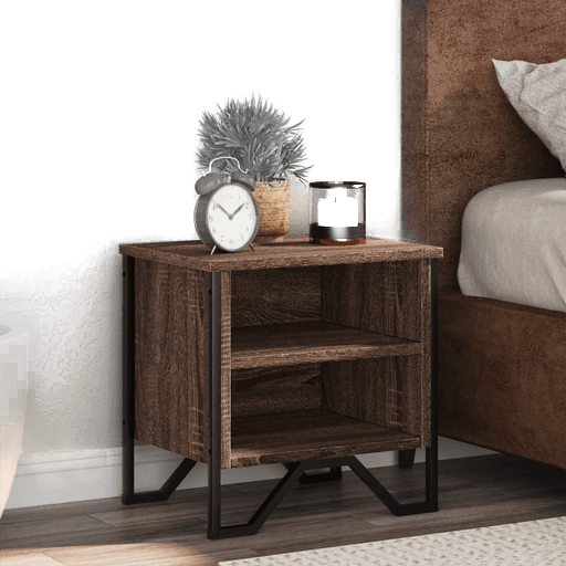 Vidaxl Nattbord brun eik 40x30 cm