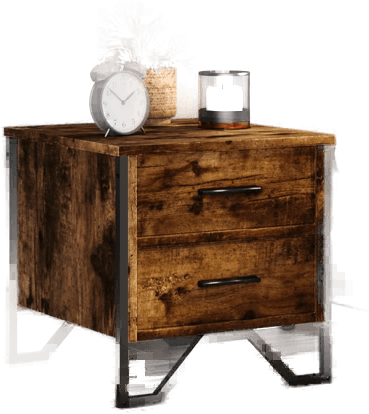 Vidaxl Nattbord 2 stk røkt eik