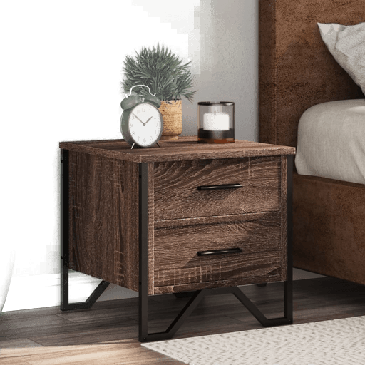 Vidaxl Nattbord 2 stk brun eik