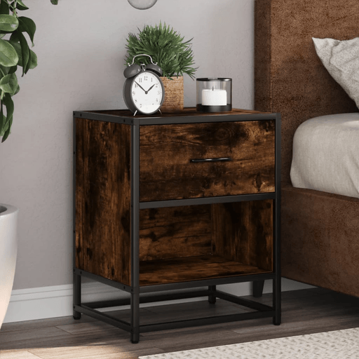 Vidaxl Nattbord 2 stk røkt eik