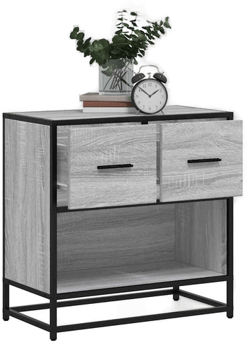 Vidaxl Nattbord grå sonoma 60x31x60 cm