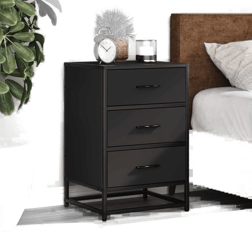 Vidaxl Nattbord svart 40x34,5x60 cm
