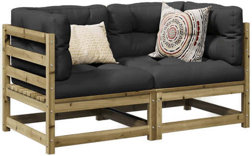 Vidaxl Hagesofasett 2 deler