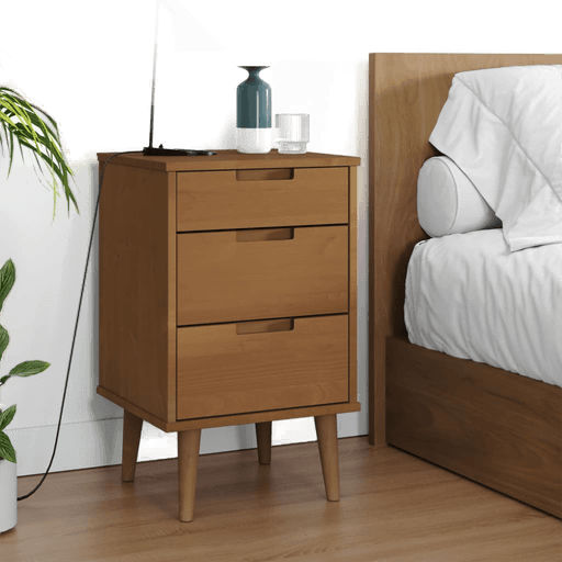 Vidaxl Nattbord MOLDE brun 40x35x65 cm