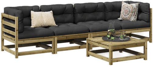 Vidaxl Hagesofagruppe 5 deler