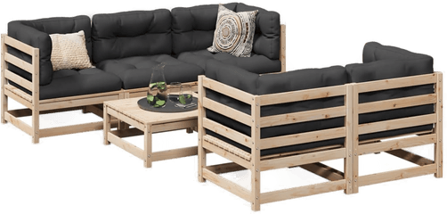 Vidaxl Hagesofasett 6 deler