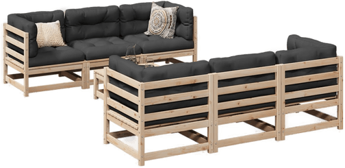 Vidaxl Hagesofasett 7 deler